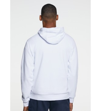 Hackett London Felpa con logo in rilievo AMR bianca