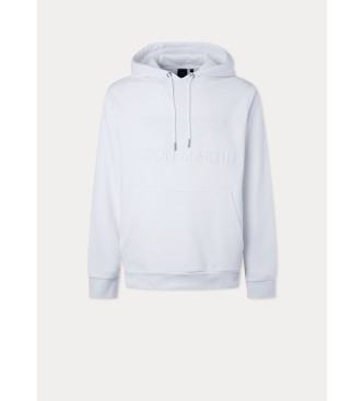 Hackett London Felpa con logo in rilievo AMR bianca