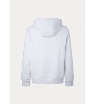 Hackett London Felpa con logo in rilievo AMR bianca