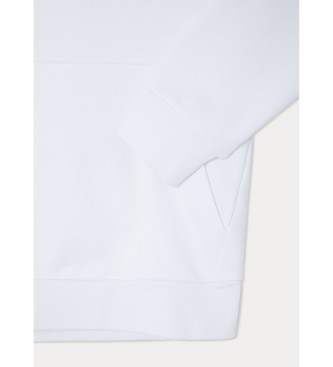 Hackett London Felpa con logo in rilievo AMR bianca