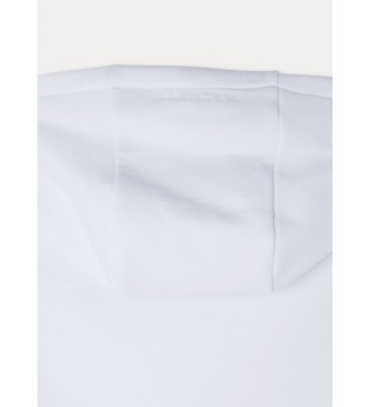 Hackett London Felpa con logo in rilievo AMR bianca
