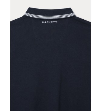 Hackett Amr Tipped navy polo shirt