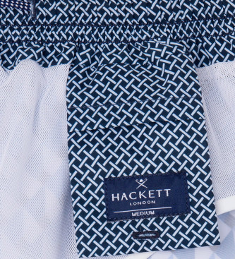 Hackett London 3D Box swimming costume blue