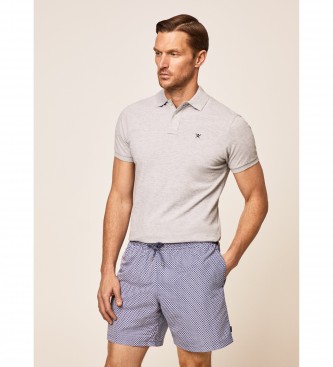 Hackett London Grid baddrkt marinbl