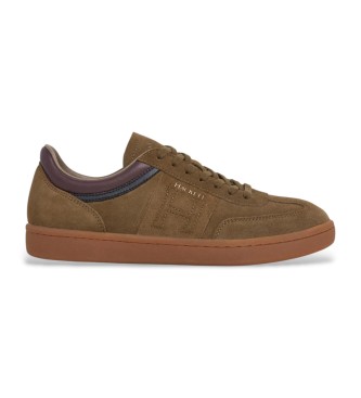 Hackett London Leren sneakers Beck Ivy bruin