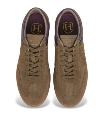 Hackett London Leren sneakers Beck Ivy bruin