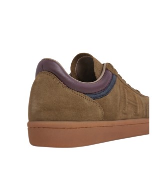 Hackett London Leren sneakers Beck Ivy bruin