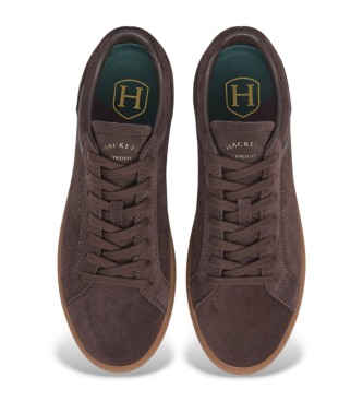 Hackett London Leren sneakers Beck Vibe bruin