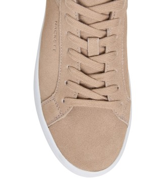Hackett London Sneakers in pelle beige Beck Vibes