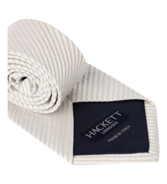 Hackett London Svilena kravata Bengal Seersucker zelena