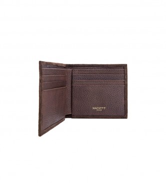 Hackett London Ludgate Leather Wallet Billfold brown