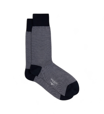 Hackett London Socks Birds Eye navy