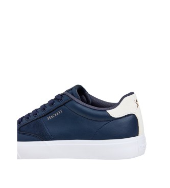 Hackett London Sneakers Blake Advance in pelle blu navy
