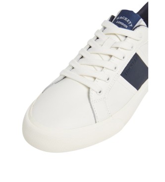 Hackett London Blake Heritage Lder Sneakers hvid