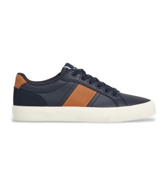 Hackett London Blake Max Leder Turnschuhe navy
