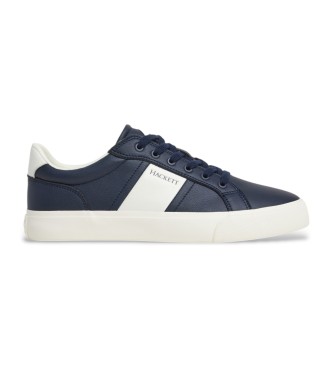 Hackett London Sneakers Blake Mix in pelle blu navy