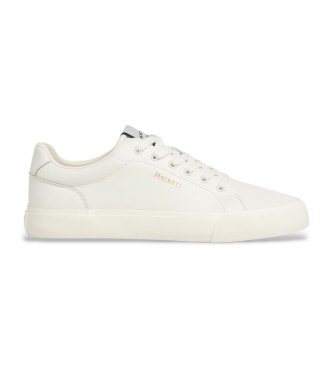 Hackett London Sneakers i lder Blake Eleven hvid