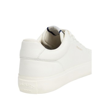 Hackett London Sneakers i lder Blake Eleven hvid