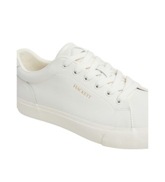 Hackett London Black One usnjene športne copate White