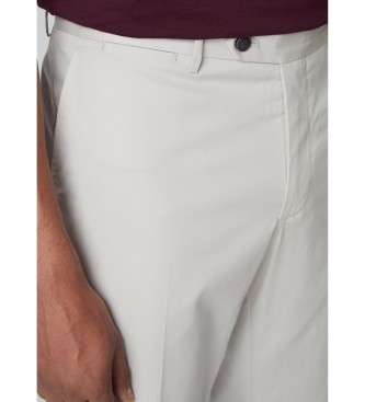 Hackett London Sanderson Tekaške hlače sivkasto bele barve