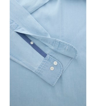 Hackett London Bleekblauw overhemd