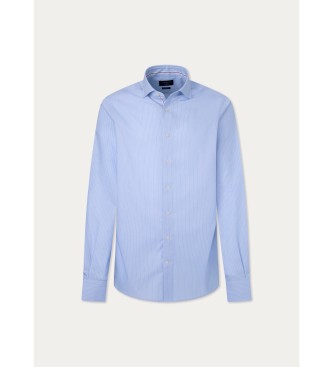 Hackett London Blue Stripe Eng Strip Shirt blue
