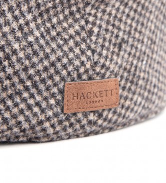 Hackett London Brown tweed beret