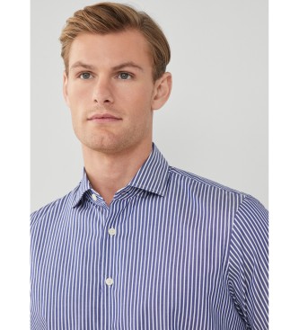 Hackett London Bold Twill Stripe Shirt blue
