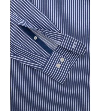 Hackett London Bold Twill Stripe Shirt niebieski