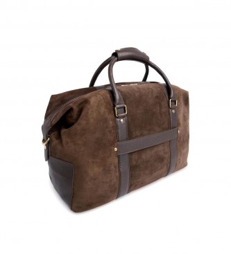 Hackett London Ludgate Leather Holdall Brown