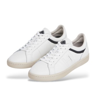 Hackett London Bond Active Leren Sneakers wit
