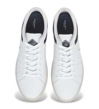 Hackett London Bond Active Leren Sneakers wit