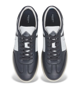 Hackett London Bond Leren Sneakers Net marine