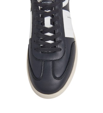 Hackett London Bond Leren Sneakers Net marine