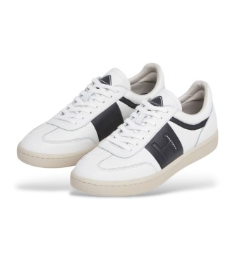 Hackett London Bond Just Leren Sneakers wit