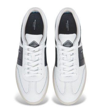 Hackett London Bond Just Leren Sneakers wit