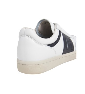 Hackett London Bond Just Leren Sneakers wit