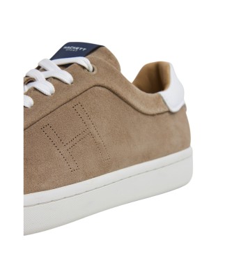 Hackett London Sneaker Bond in morbida pelle beige