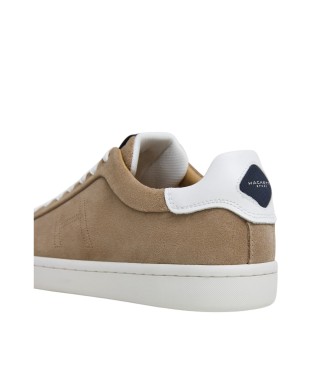 Hackett London Sneaker Bond in morbida pelle beige