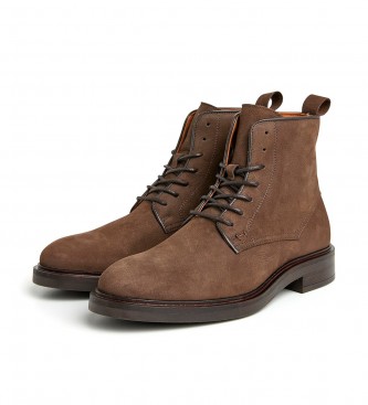 Hackett Egmont Smart brown leather ankle boots