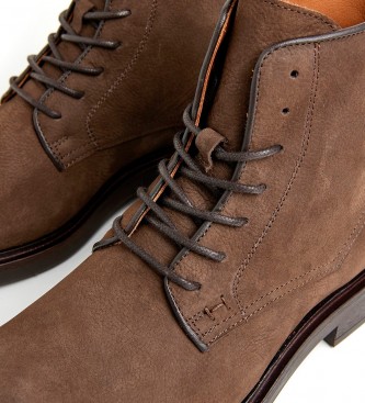 Hackett Egmont Smart brown leather ankle boots