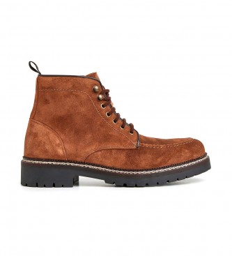 Hackett London Brown Michigan Leather Ankle Boots
