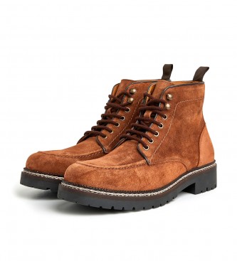 Hackett London Brown Michigan Leather Ankle Boots