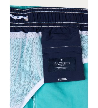 HACKETT Branded Solid turquoise swimsuit