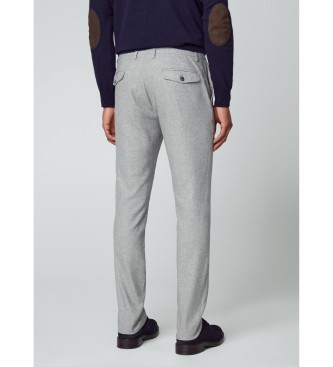 Hackett London Pantaloni in twill grigio