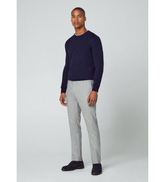 Hackett London Pantaloni in twill grigio
