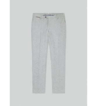Hackett London Pantaloni in twill grigio