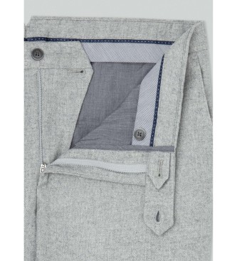 Hackett London Pantaloni in twill grigio