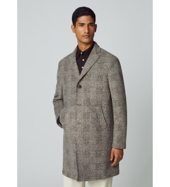 Hackett London Grey Brushed Coat