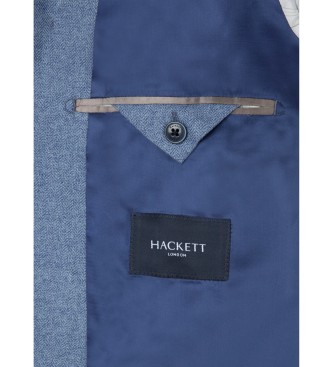 Hackett London Blazer en coton bross Hbone bleu